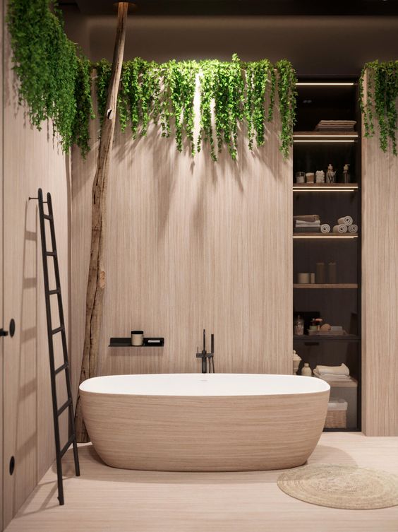 Thiết kế phòng tắm phong cách nội thất Eco