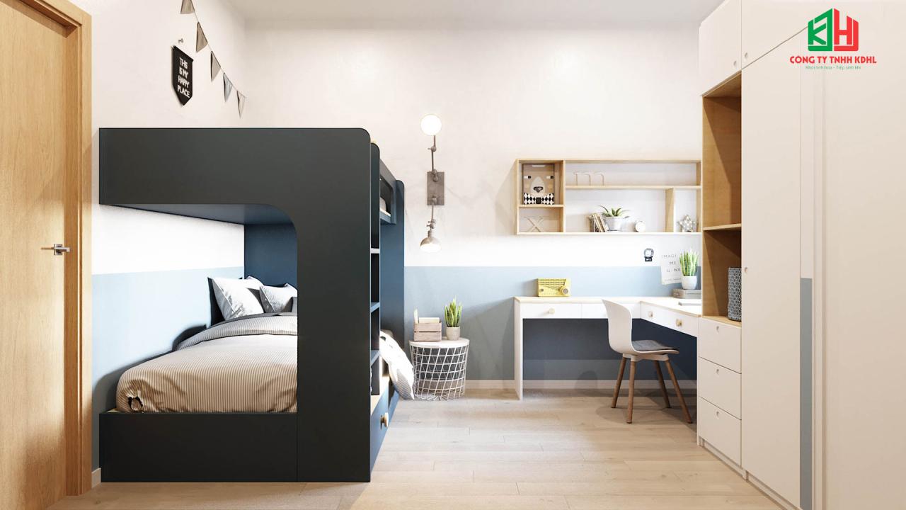 Phòng ngủ gia chủ được thiết kế đơn giản hiện đại
