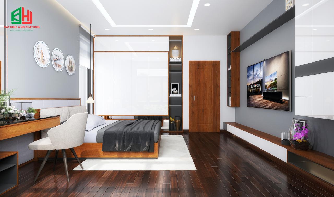 Phòng ngủ tầng 2 của mẫu thiết kế nhà 3 tầng (6)