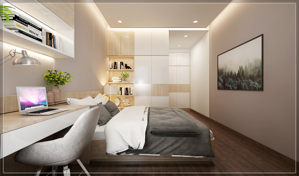 Thiết kế nội thất chung cư 2 phòng ngủ - Phòng ngủ 4