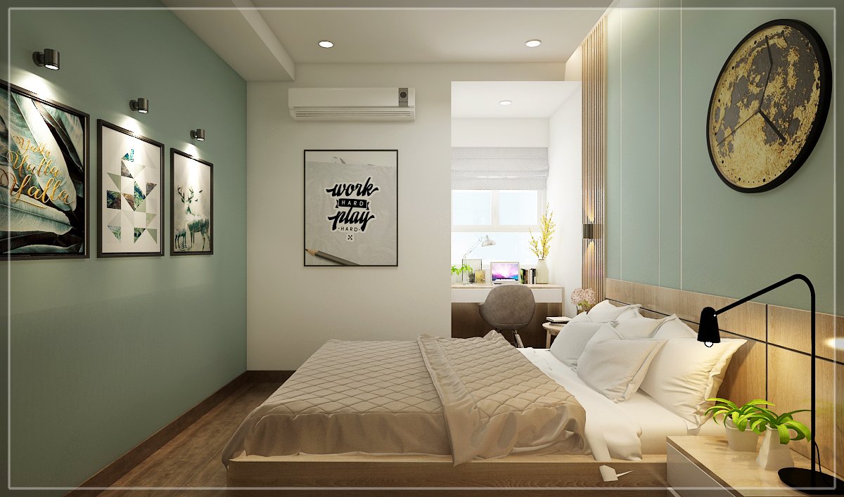 Thiết kế nội thất chung cư 2 phòng ngủ - Phòng ngủ 6
