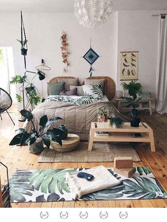 Phong cách Bohemian nội thất mộc mạc sẽ giúp bạn có được những không gian thư giãn.