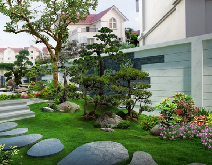 Việc thiết kế sân vườn nhằm thu hút vượng khí